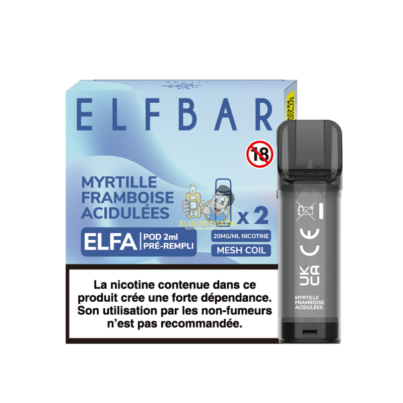 Elf Bar ELFA 2ml 20mg Myrtille Framboise acidulées
